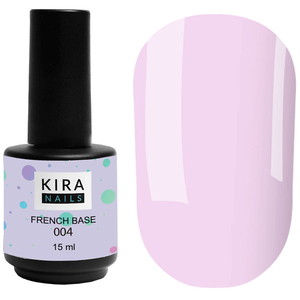 Kira Nails French Base 004 (фіолетовий), 15 мл, Об`єм: 15 мл, Колір: 004