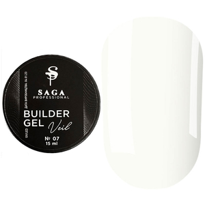 Гель для наращивания SAGA Builder Gel Veil №7 Milk 15 мл, Объем: 15 мл, Цвет: Milk
