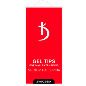 Гелеві типси для нарощування нігтів Kodi Professional MEDIUM BALLERINA, 240 шт, Розмір: Medium Ballerina