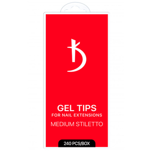Гелеві типси для нарощування нігтів Kodi Professional MEDIUM STILETTO, 240 шт, Розмір: Medium Stiletto