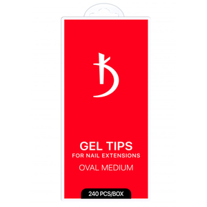 Гелевые типсы для наращивания ногтей Kodi Professional ​OVAL MEDIUM, 240 шт, Размер: Oval Medium