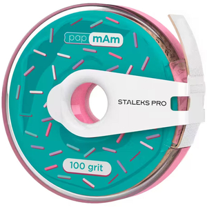 Змінний файл-стрічка білий papmAm з кліпсою 100 грит STALEKS PRO EXPERT ATC-100w, Абразивність: 100 грит