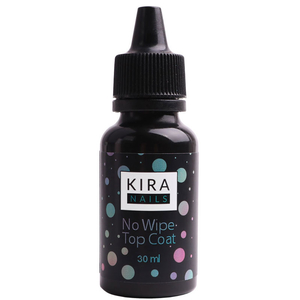 Kira Nails No Wipe Top Coat - закріплювач для гель-лаку БЕЗ липкого шару, 30 мл, Об`єм: 30 мл
