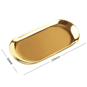 Лоток металлический для инструментов, размер M (9.5х23 см), золото, Размер: M, Цвет: Золото