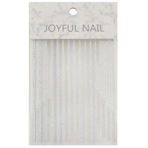 Гнучка стрічка для нігтів Joyful Nail світловідбиваюча, колір срібло, Колір: Срібло