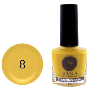 Лак-краска для стемпинга SAGA 08 желтый, 8 мл, Цвет: 08