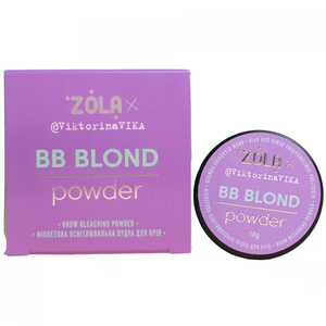 Пудра освітлююча фіолетова для брів ZOLA Viktorina Vika / BB BLOND Powder, 10 г