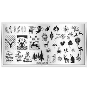 Пластина для стемпинга RichColor-048, Цвет: 048