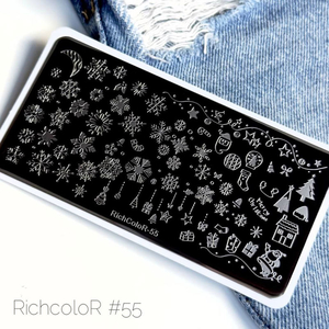 Пластина для стемпинга RichColor-055, Цвет: 055