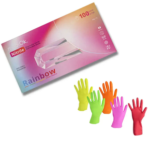 Перчатки нитрил неопудренные нестерильные MediOk Style Rainbow 100 шт, M, Размер: M