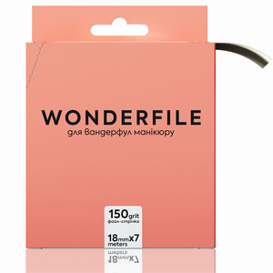 Файл-стрічка для пилки прямої Wonderfile 160х18 мм, 150 гр (7 м), Вид: Змінні файли на клейовій основі, Шар: без пінного шару, Абразивність: 150
