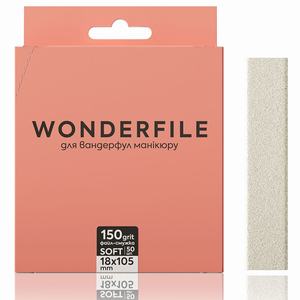 Файл-лента на пене для пилки прямой Wonderfile 160х18 мм, 150 гр (50 шт), Вид: Сменные файлы на клеевой основе, Слой: на пенной основе, Абразивность: 150
