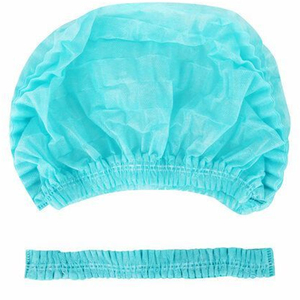 Шапочка одноразова "Шарлотта" на подвійній гумці, упаковка 100 шт, бірюза
