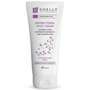 Крем для ніг Shelly антибактеріальний з іонами срібла, екстрактом зеленого чаю та ментолом 45 мл, Об`єм: 45 мл