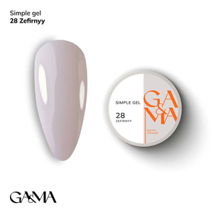 Гель для зміцнення та нарощування GaMa Simple Gel №028 Zefirnyy 15 мл, Об`єм: 15 мл, Колір: 028