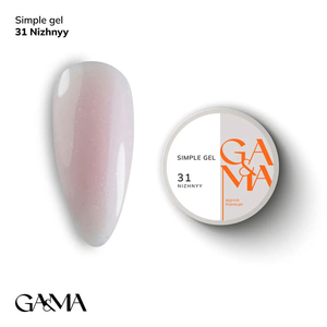 Гель для зміцнення та нарощування GaMa Simple Gel №031 Nizhnyy 15 мл, Об`єм: 15 мл, Колір: 031