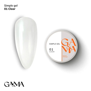 Гель для укрепления и наращивания GaMa Simple Gel №001 Clear 30 мл, Объем: 30 мл, Цвет: 001
