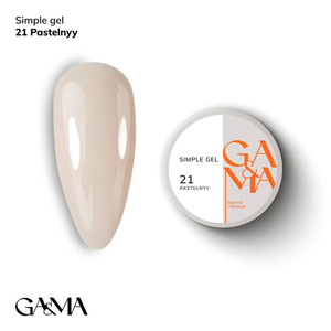 Гель для укрепления и наращивания GaMa Simple Gel №021 Pastelnyy 30 мл, Объем: 30 мл, Цвет: 021