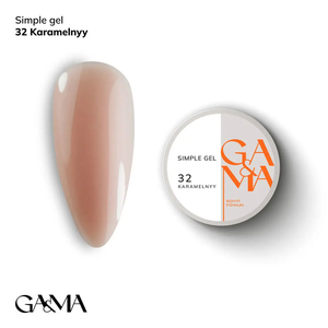 Гель для укрепления и наращивания GaMa Simple Gel №032 Karamelnyy 15 мл, Объем: 15 мл, Цвет: 032
