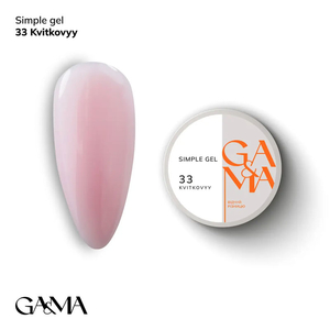 Гель для укрепления и наращивания GaMa Simple Gel №033 Kvitkovyy 15 мл, Объем: 15 мл, Цвет: 033