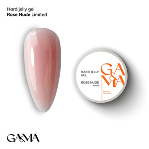 Гель для нарощування, що моделює GaMa Hard Jelly Gel Rose Nude 15 мл, Об`єм: 15 мл, Колір: Rose Nude