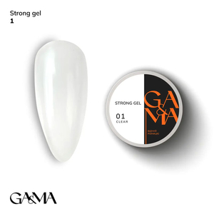 Гель для зміцнення та нарощування GaMa Strong Gel №001 Clear 30 мл, Об`єм: 30 мл, Колір: 001