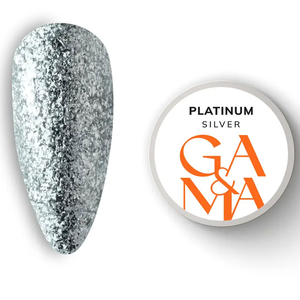Гель для дизайна жидкая фольга GaMa Platinum Silver 5 мл, Цвет: Silver
