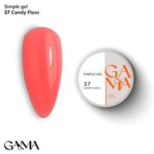 Гель для зміцнення та нарощування GaMa Simple Gel №037 Candy Floss 15 мл, Об`єм: 15 мл, Колір: 037