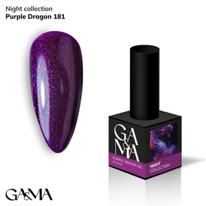 Гель-лак GaMa Gel Polish Night collection 181 Purple dragon 10 мл, Колір: 181