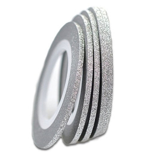 Лента для дизайна ногтей "Сахарная нить" 0,2 мм серебро, Цвет: Серебро