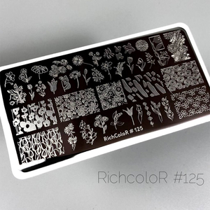 Пластина для стемпінгу RichColor-125, Колір: 125