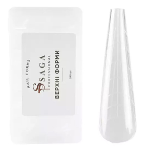 Верхні форми для нарощування SAGA Top Nail Forms Ballerina 24 шт, Кількість: 24 шт, Розмір: Ballerina