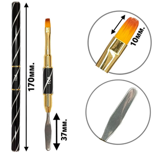 Пензель-шпатель для полігеля, овал №10 G-67, Розмір: Овал, Колір: №10