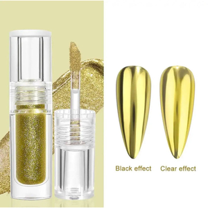 Рідка дзеркальна втирка для дизайну манікюру та педикюру Gold, Колір: Gold