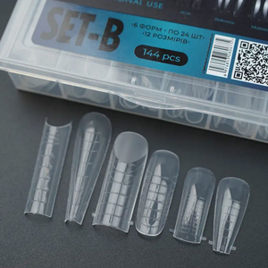 ​Верхние формы для наращивания ногтей Designer MIX Nail Forms SET-B (6 форм по 24 шт в уп.), Размер: SET-B