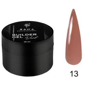 Гель для наращивания Saga Professional Builder Gel Veil №13 (телесно-розовый), 30 мл, Объем: 30 мл, Цвет: 13