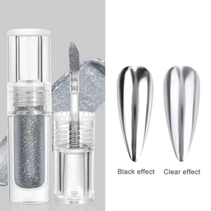 Рідка дзеркальна втирка для дизайну манікюру та педикюру Silver, Колір: Silver