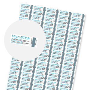 Индикаторы для контроля стерилизации (воздух/пар) Microstop 100 шт/лист