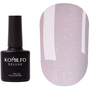 База Komilfo Moon Crush Base 103 молочно-розовая, золотые блестки, полупрозрачная, 8 мл, Цвет: 103