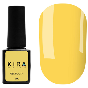 Гель-лак Kira Nails №073 (сонячний жовтий, емаль), 6 мл