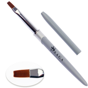 Кисточка для геля Saga New 07 прямая искусственный ворс 10 мм