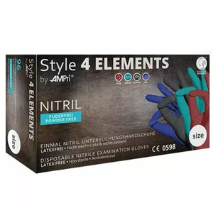 Рукавички нітрил неопудрені нестерильні MediOk AMPri Style 4 Elements  100 шт, M, Розмір: М