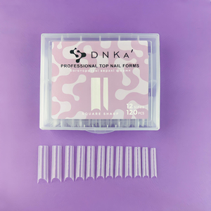 Верхні форми для нарощування нігтів DNKa Professional Top Nail Forms Square Sharp DNKa, 120pcs