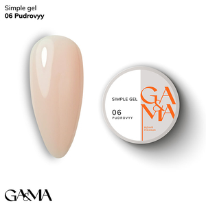 Гель для укрепления и наращивания GA&MA Simple Gel №006 Pudrovyy 15 мл, Объем: 15 мл, Цвет: 006