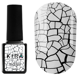 Гель-лак Kira Nails Crack Effect White (белый для кракелюра), 6 мл, Цвет: White
