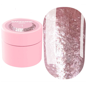 Блискітки для нігтів LUNA Sapphire Gel №1 5 мл, Колір: №1