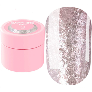 Блискітки для нігтів LUNA Sapphire Gel №3 5 мл, Колір: №3