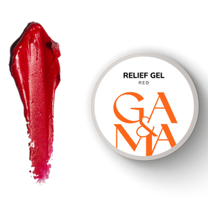 Гель паста для ногтей GA&MA Relief Gel Red 5 г, Цвет: Red