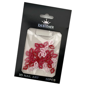 Набор объемного 3D декора Designer Розово-красные губы L2 50 шт./уп., Цвет: L2