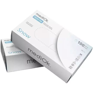 Рукавички нітрилові MediOk Snow білі 100 шт, M, Розмір: M
